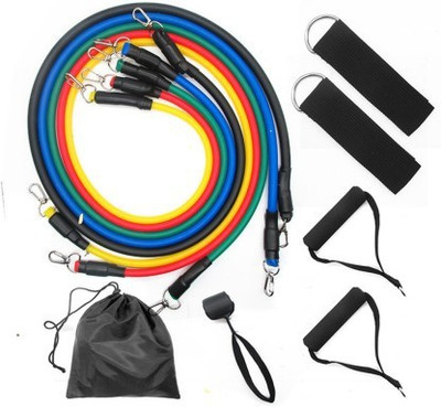 GJSHOP Crossfit Resistance band Pilates Fitness Elastic Pull Rope Equipment toning tube Resistance Tube(Multicolor)