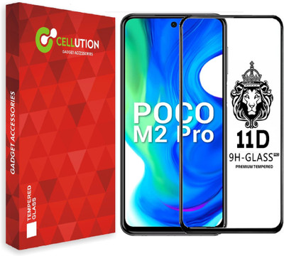 Cellution Edge To Edge Tempered Glass for Poco M2 Pro(Pack of 1)