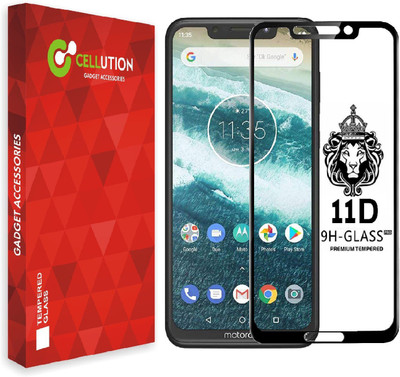 Cellution Edge To Edge Tempered Glass for Motorola Moto One Power(Pack of 1)
