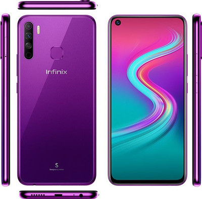 LIGHTWINGS Front and Back Tempered Glass for Infinix S5 lite(Pack of 2)