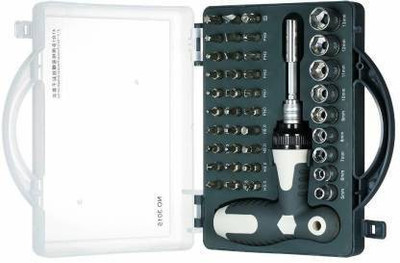 coolcold 41 in 1 Retractable Magnetic Driver Kit Hand Tools Set T-shape Screw Driver Bit Professional Repair Tool Kit with 39 Precision Bits for Laptop,PC,AC,TV or other Electronic Gadget Precision Screwdriver Set(Pack of 1)