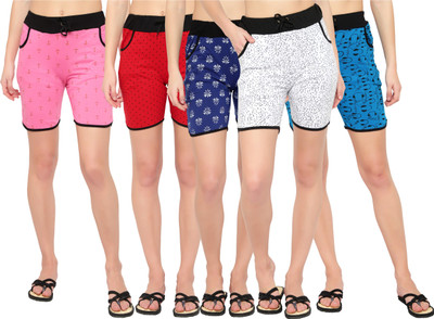 MYO Printed Women Multicolor Regular Shorts