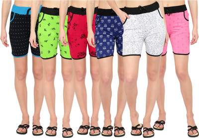 MYO Printed Women Multicolor Regular Shorts