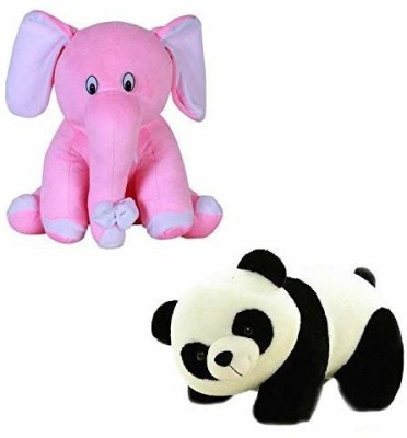 Nihan Enterprises Yellow Big Ear Elephant Stuffed Soft Plush Toy Love Girl 30 Cm  - 30 cm(Multicolor)