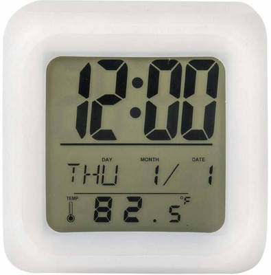 CraftQua Digital White Clock