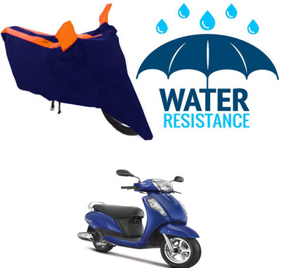 RONISH Waterproof Two Wheeler Cover for Suzuki(New Access 125, Blue)