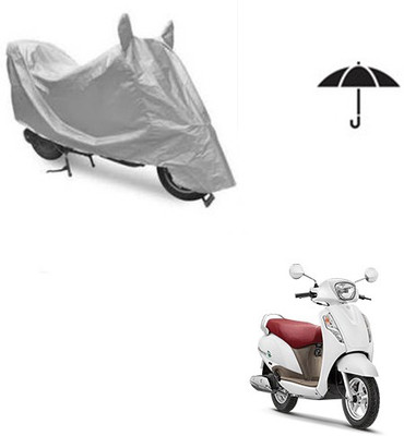 Atulit enterprises Two Wheeler Cover for Suzuki(Access, Silver)