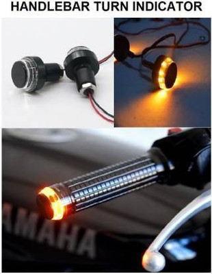 QZ DEVICE PZYELLOWHANDLEBAR2PCS0286::SUITABLE FOR ALL TYPE OF TWO WHEELERS Bike Handlebar Weights(2 Yellow, White)