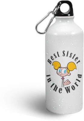 Tee Mafia Dede Best Sister In World Sipper Bottle 600 ml Bottle(Pack of 1, White, Aluminium)