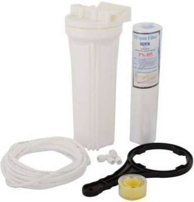 MG ENTERPRISE Pre filter housing 1 Year complete service kit with all Installation accessories & PP 1 Spun filters, East to install using Built in Hanging PLate, Compatible with all Branded/Non branded RO/UV/UF Water purifiers Solid Filter Cartridge(0.5, Pack of 6)