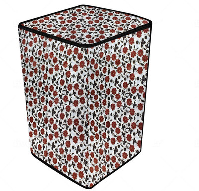 KingMatters Top Loading Washing Machine  Cover(Width: 55 cm, White, Red)