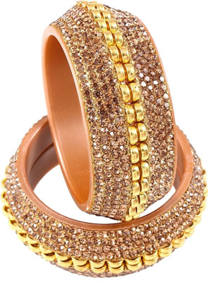Bulk Trendz Plastic Zircon Bangle Set(Pack of 4)