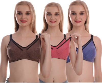 Harare Feeding Bra Women Maternity/Nursing Non Padded Bra(Multicolor)