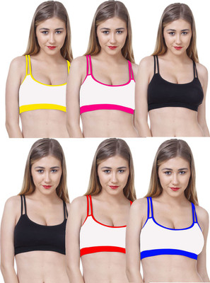 PIBU N-DD-Bra Women Minimizer Non Padded Bra(Yellow, Pink, Black, Black, Red, Blue)