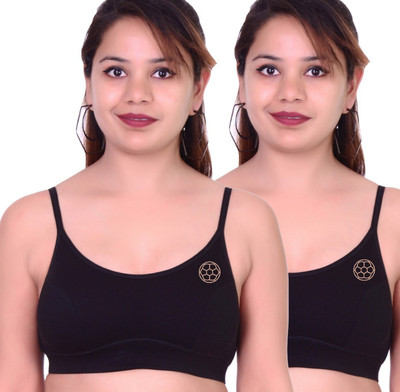 playbody Women Sports Non Padded Bra(Black)