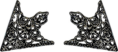 FURE Grill Triangular Collar Pins Brooch(Black)