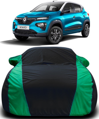 MoTRoX Car Cover For Renault Kwid (With Mirror Pockets)(Black, Green)