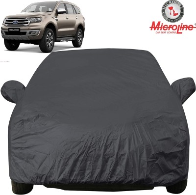 Microline Car Cover For Ford Endeavour (With Mirror Pockets)(Grey)