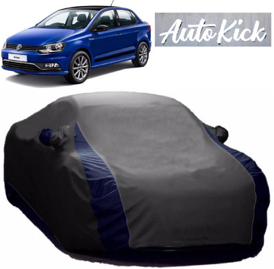 AutoKick Car Cover For Volkswagen Ameo (With Mirror Pockets)(Grey)