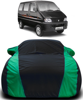 APNEK Car Cover For Maruti Suzuki Eeco (With Mirror Pockets)(Black, Green)