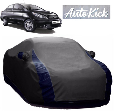 AutoKick Car Cover For Tata Manza (With Mirror Pockets)(Multicolor)