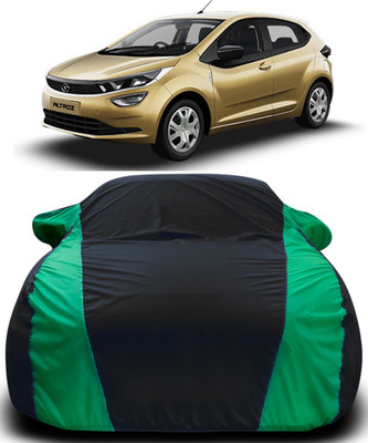 APNEK Car Cover For Tata Altroz (With Mirror Pockets)(Black, Green)