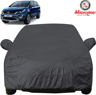 Microline Car Cover For Tata Hexa (With Mirror Pockets)(Grey)