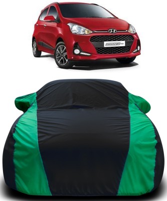 THE REAL ARV Car Cover For Hyundai Grand i10(Black, Green)