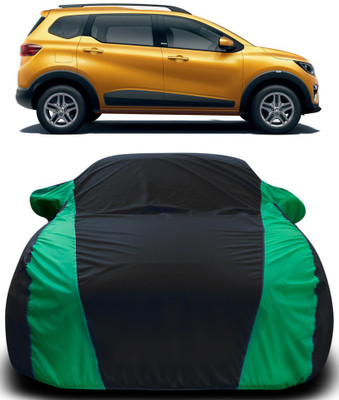 APNEK Car Cover For Renault Triber (With Mirror Pockets)(Black, Green)