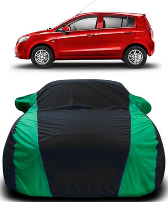 Gavya Car Cover For Chevrolet Sail UVA (With Mirror Pockets)(Black, Green)