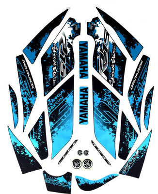 HRBull Sticker & Decal for Bike(Blue, Multicolor)