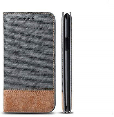 Clickcase Flip Cover for Huawei P20 Lite(Grey, Dual Protection)