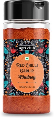 AGRI CLUB Red Chilli Garlic Powder 200gm/7.53oz (2x100) Chutney Powder(2x100 g)