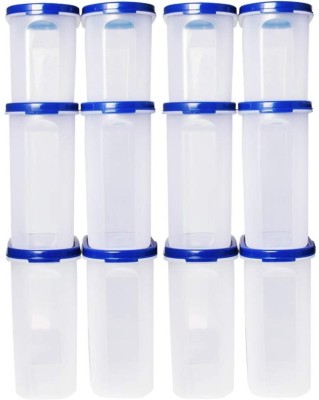 Password Plastic Grocery Container  - 2000 ml, 1500 ml, 1000 ml(Pack of 9, Blue)