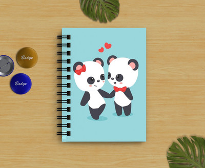 DI-KRAFT Regular Notebook Couple Printed A5 Diary Unruled 160 Pages(Blue)