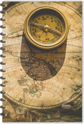 ESCAPER Direction Clock Map Diary (Ruled - A5 SizeLove Diary, Friendship Diary A5 Diary Ruled 160 Pages(Multicolor)