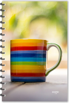 ESCAPER Multicolor Stripes Coffee Mug (Ruled - A5 Size - 8.5 x 5.5 inches) Designer Diary A5 Diary Ruled 160 Pages(Multicolor)