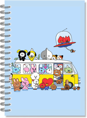 Macro OFFICIALLY LICENSED BT21 COLLECTION A5 Diary YES 160 Pages(Blue)