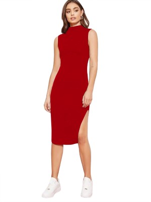 Ipshita Women A-line Maroon Dress