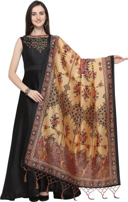 KAHIRAA WHOLETEX Silk Blend Printed Women Dupatta