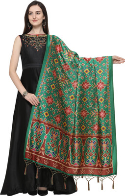 KAHIRAA WHOLETEX Silk Blend Printed Women Dupatta
