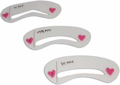 AlexVyan 3 Pcs Different Style Reusable Eyebrow Card Stencil Eye Brow Grooming Shaping Template Make Up - Set of 3 Pieces for Women Girl Ladies Eyebrow Stencil(3)