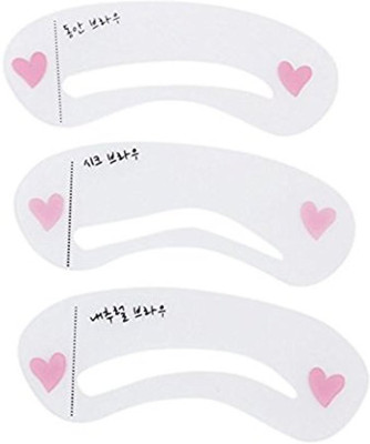 AlexVyan 3 Different Style Reusable Eyebrow Card Stencil Eye Brow Grooming Shaping Template Make Up - Set of 3 Pieces for Women Girl Ladies Eyebrow Stencil(3)