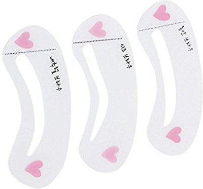 AlexVyan New 3 Different Style Reusable Eyebrow Card Stencil Eye Brow Grooming Shaping Template Make Up - Set of 3 Pieces for Women Girl Ladies Eyebrow Stencil(3)