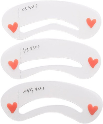 AlexVyan Eyebrow Template 3 Pcs Different Style Reusable Eyebrow Card Stencil Eye Brow Grooming Shaping Template Make Up - Set of 3 Pieces for Women Girl Ladies Eyebrow Stencil(3)