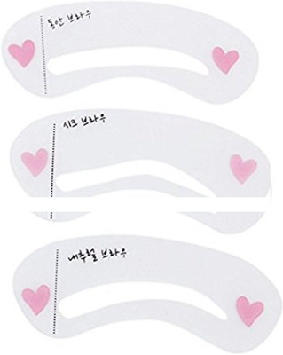 AlexVyan Eyebrow Template 3 Pcs Different Style Reusable Eyebrow Card Stencil Eye Brow Grooming Shaping Template Make Up - Set of 3 Pieces for Women Girl Ladies (3) Eyebrow Stencil(3)