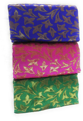 Cotton colors Cotton Blend Self Design Blouse Material