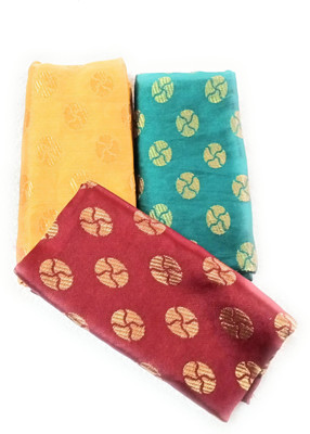 Cotton colors Cotton Blend Self Design Blouse Material