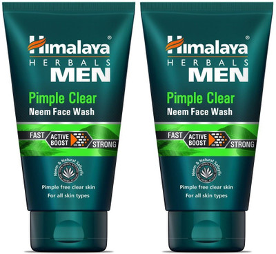 HIMALAYA Herbals Men Pimple Clear Neem  - (2 x 50 ml Packs) Face Wash(100 ml)