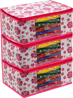 Fancy Walas Presents Presents New Saree Cover Flower Designer Non Woven Saree Cover storage bags for clothes With primum quality saree cover fancy saree cover with zip combo offer low price & cloth organizer for wardrobe FW0031_NEW_PINK_PK03(Pink, White) Fancy Walas Presents Presents New Saree Cover Flower Designer Non Woven Saree Cover storage bags for clothes With primum quality saree cover fancy saree cover with zip combo offer low price & cloth organizer for wardrobe FW0031_NEW_PINK_PK03(Pink, White)